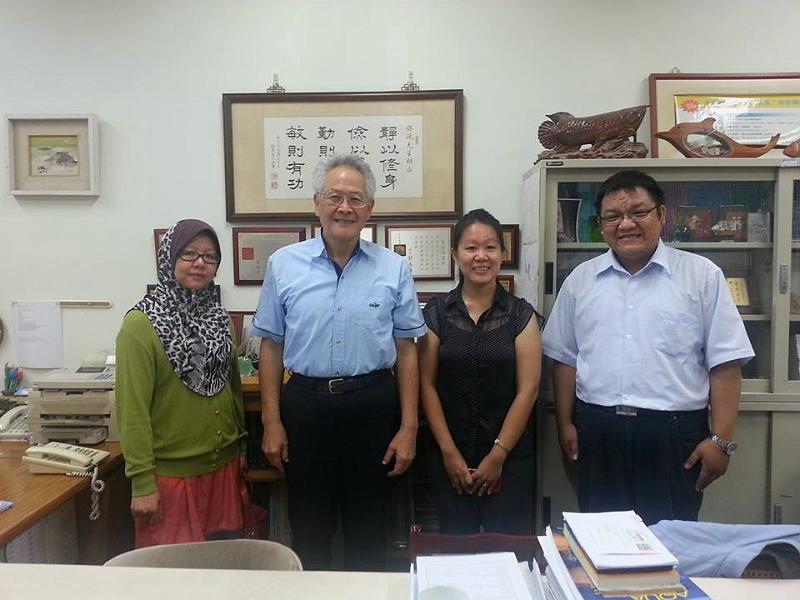 20140826.jpg - Aug 26, 2014 馬來西亞UMS(Universiti Malaysia Sabah) Prof. Rossita Shapawi, Prof. Annita Young Seok Kian及屏科大林鈺鴻教授來訪